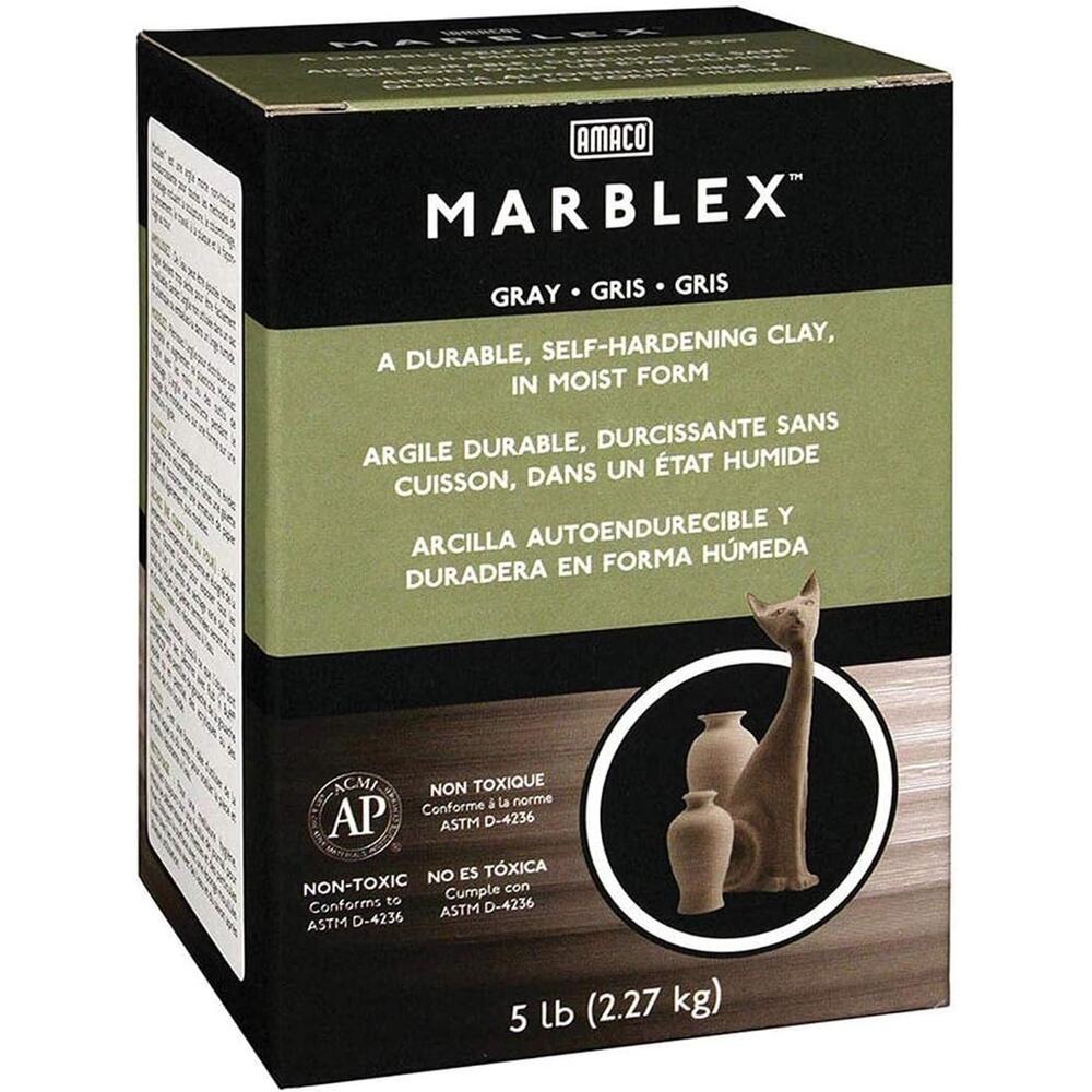 Amaco Marblex Self-Hardening Clay 5lb, Gray